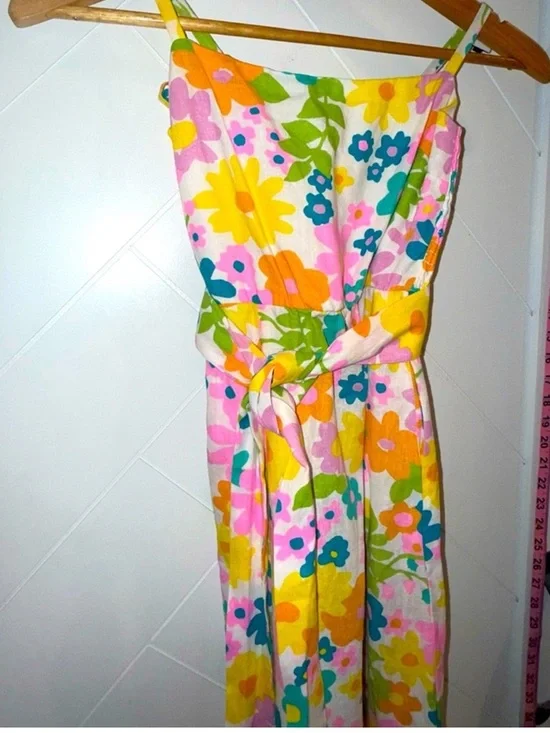 NEW Show Me Your Mumu Amalfi Coast Sun Dress Retro Floral Midi Adj Straps XS - Picture 6 of 12